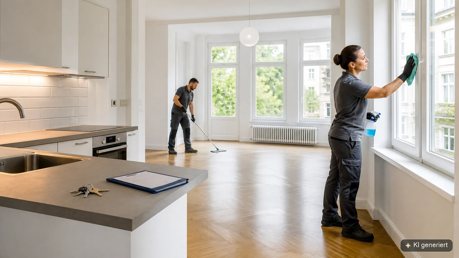 Professionelle Endreinigung einer geräumten Berliner Wohnung